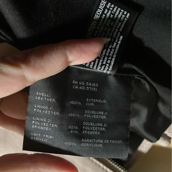 Andrew Marc New York Cream Real Leather Jacket - Picture 6 of 9